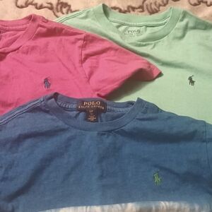 Lot of 3 Ralph Lauren Tees all sz 8, 10 a piece:20 for all, must by all for deal